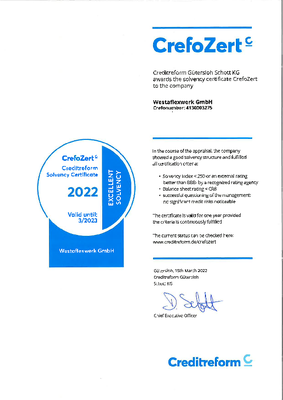 Credit rating and certificate